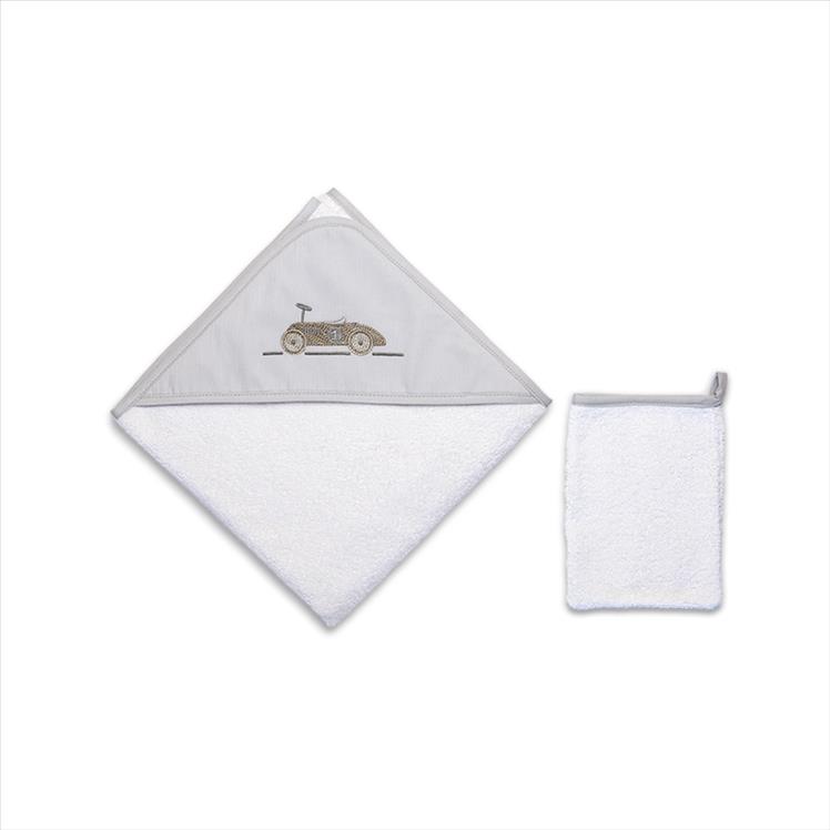 Hooded Towel / 90x90 cm - Toys - Grey- 90x90 Cm