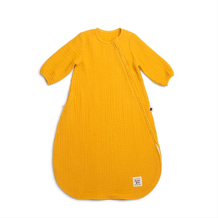 Muslin Sleeping Bag - Sleeved - Marigold - Yellow - 90 cm