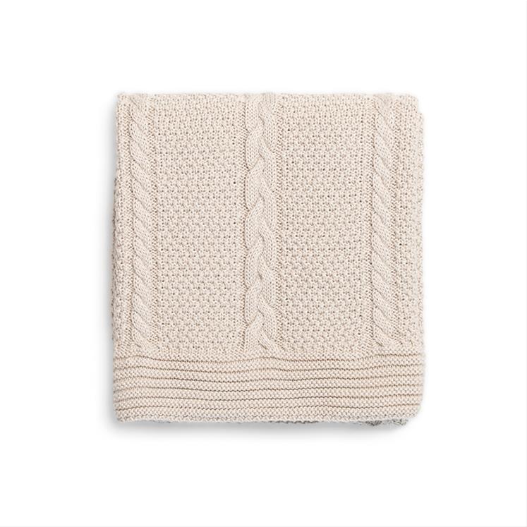 Knitted Blanket - Capelli - 75*110 -  Beige