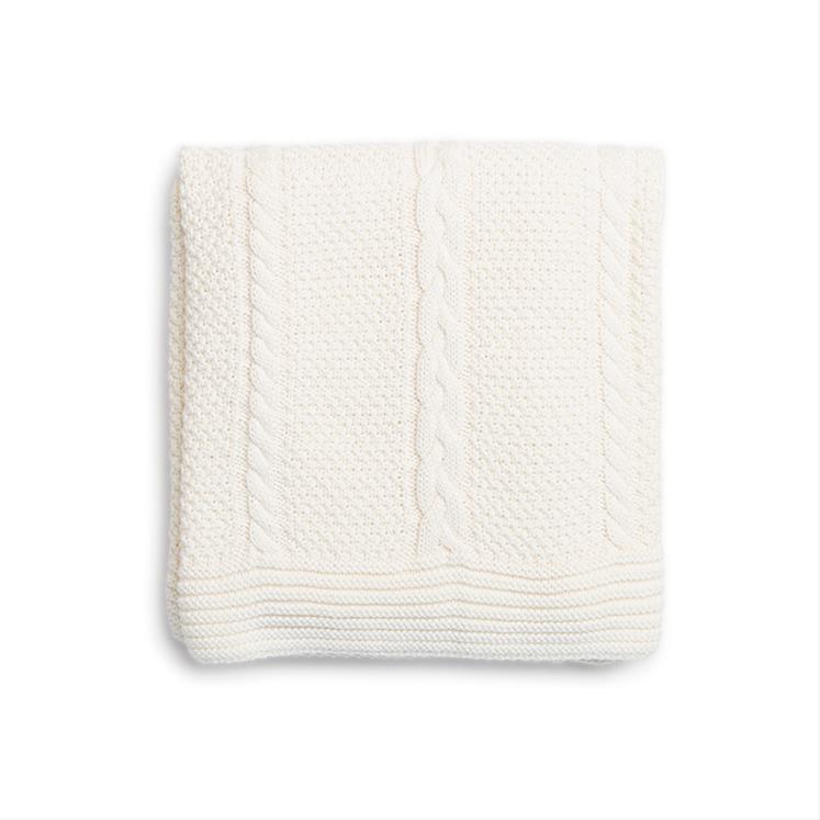 Knitted Blanket - Capelli - 75*110 - Krem
