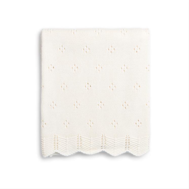 Knitted Blanket - Fiore - 75*110 - Cream