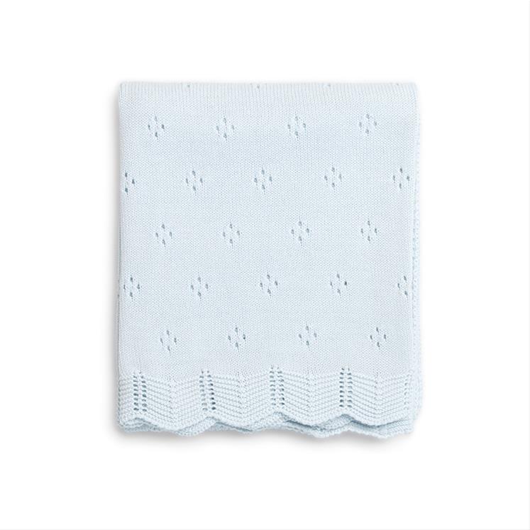 Knitted Blanket - Fiore - 75*110 - Blue